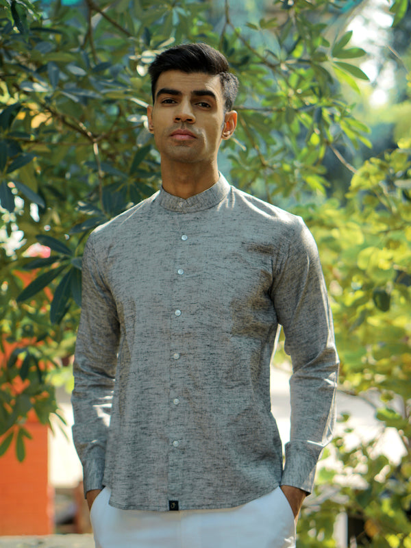 Premium Cotton Linen Regular Fit Solid Shirt