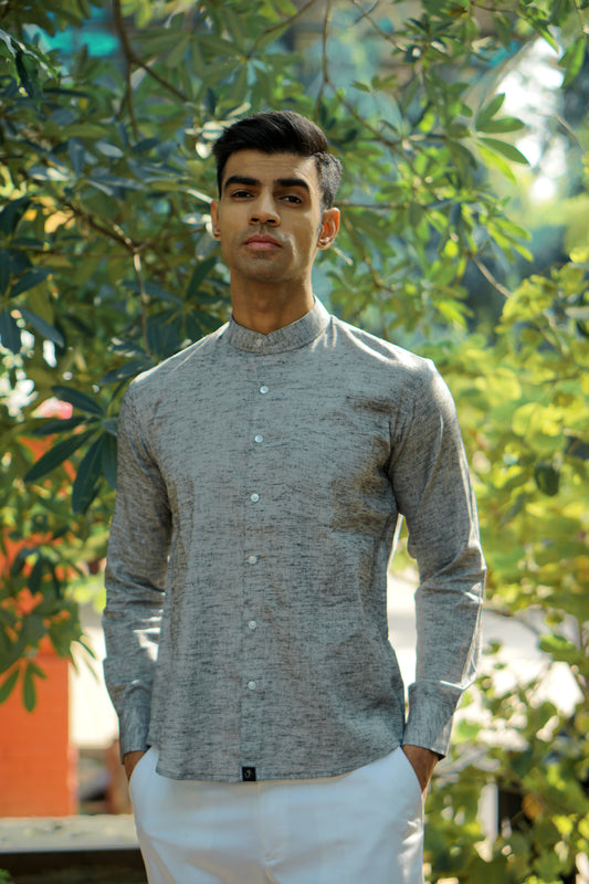 Premium Cotton Linen Regular Fit Solid Shirt