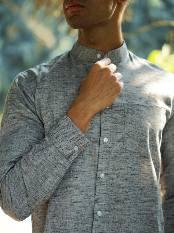Premium Cotton Linen Regular Fit Solid Shirt