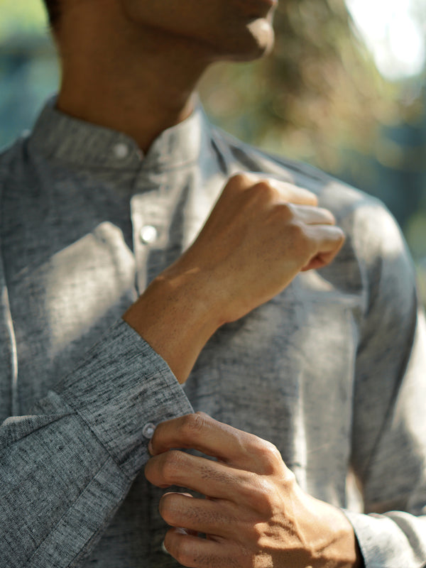 Premium Cotton Linen Regular Fit Solid Shirt