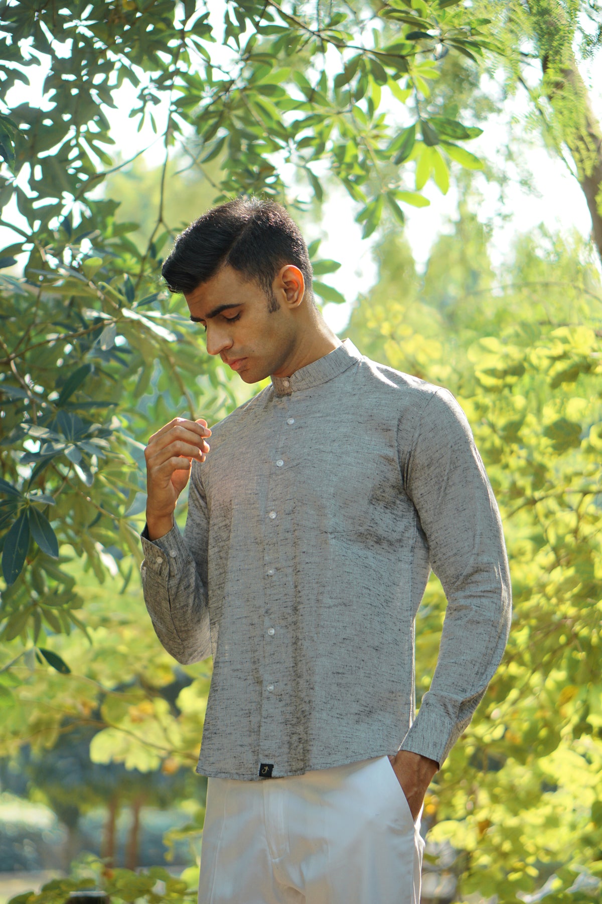 Premium Cotton Linen Regular Fit Solid Shirt