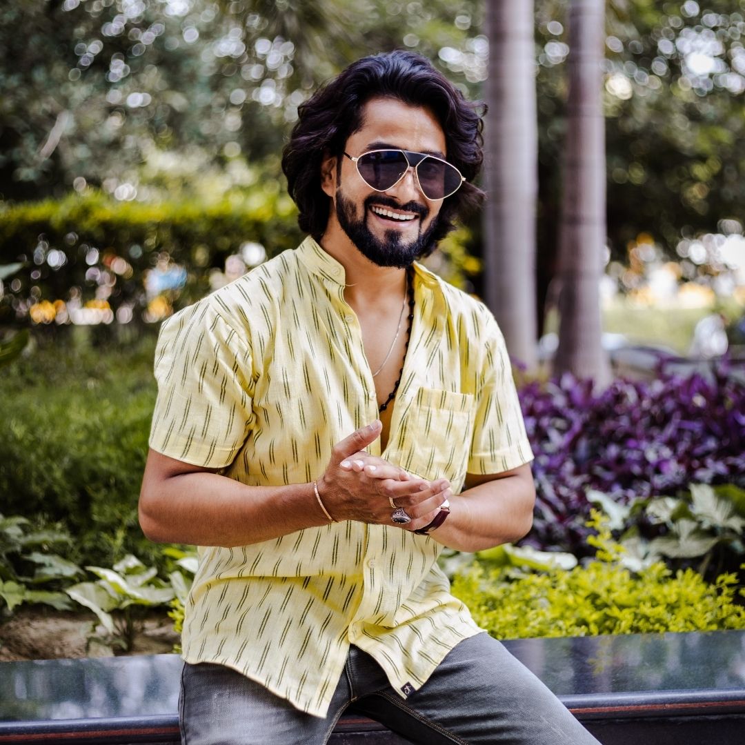 Yellow Stripes Handwoven Ikat Shirt