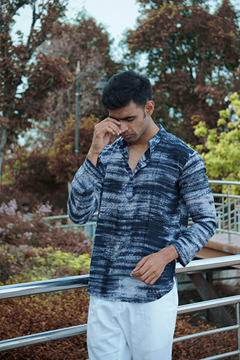 Modal Self-Designed Tie Dye Short Kurta