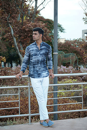 Modal Self-Designed Tie Dye Short Kurta