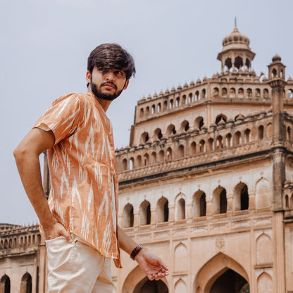 Rust Handwoven Ikat Shirt