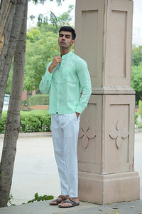 Pure Linen Regular Fit Solid Shirt