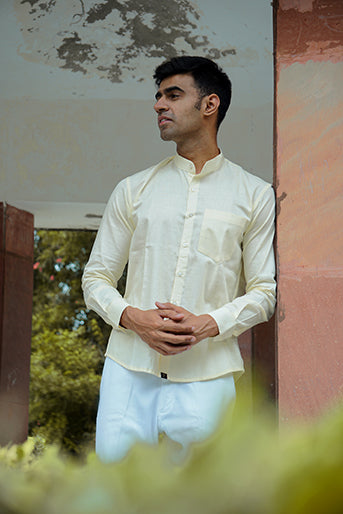 Cotton Linen Regular Fit Solid Shirt
