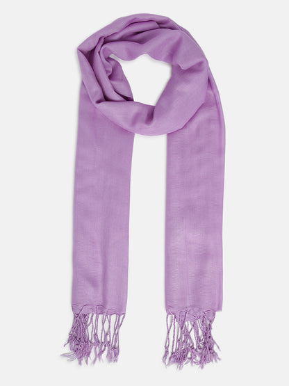 Lavender Rayon Solid Unisex Stole