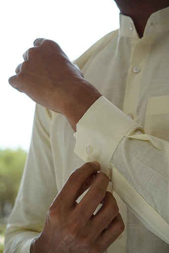 Cotton Linen Regular Fit Solid Shirt