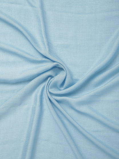 Baby Blue Rayon Solid Unisex Stole