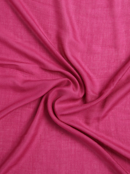 Magenta Rayon Solid Unisex Stole