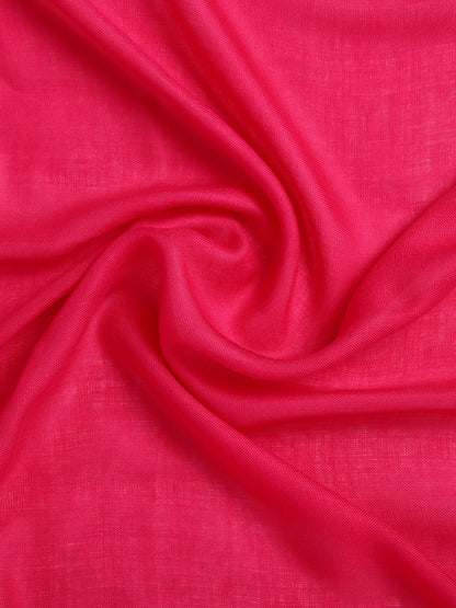 Hot Pink Rayon Solid Unisex Stole