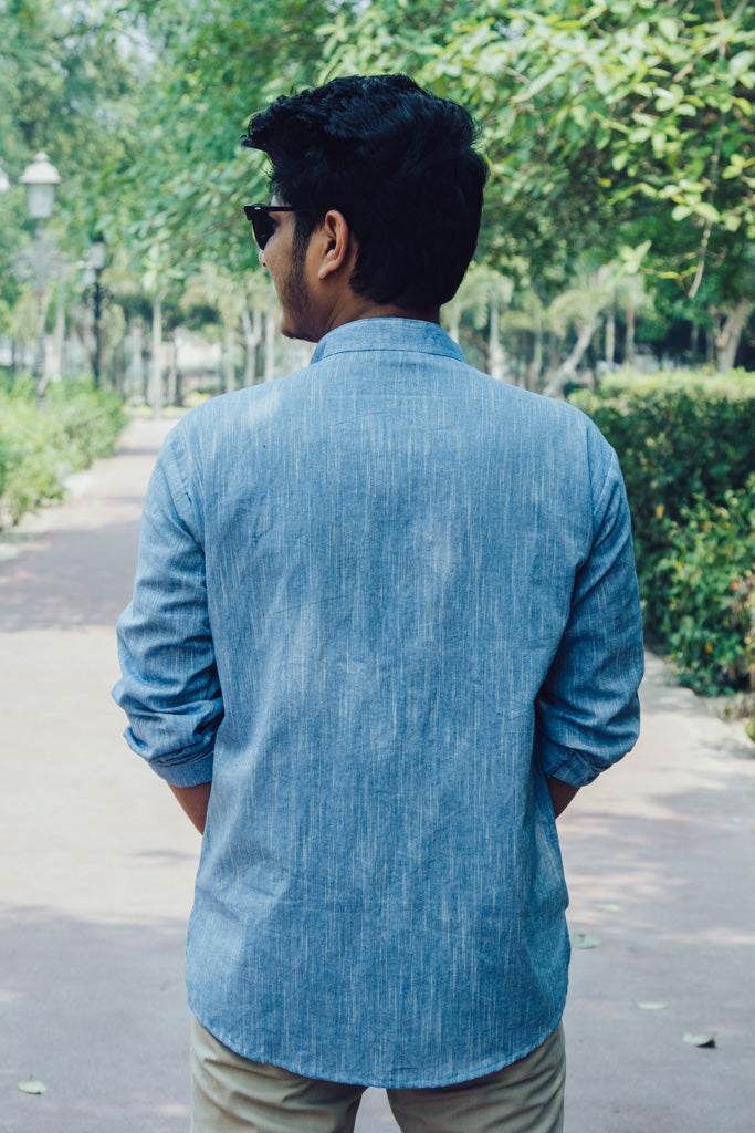 Cotton Linen Textured Short Kurta
