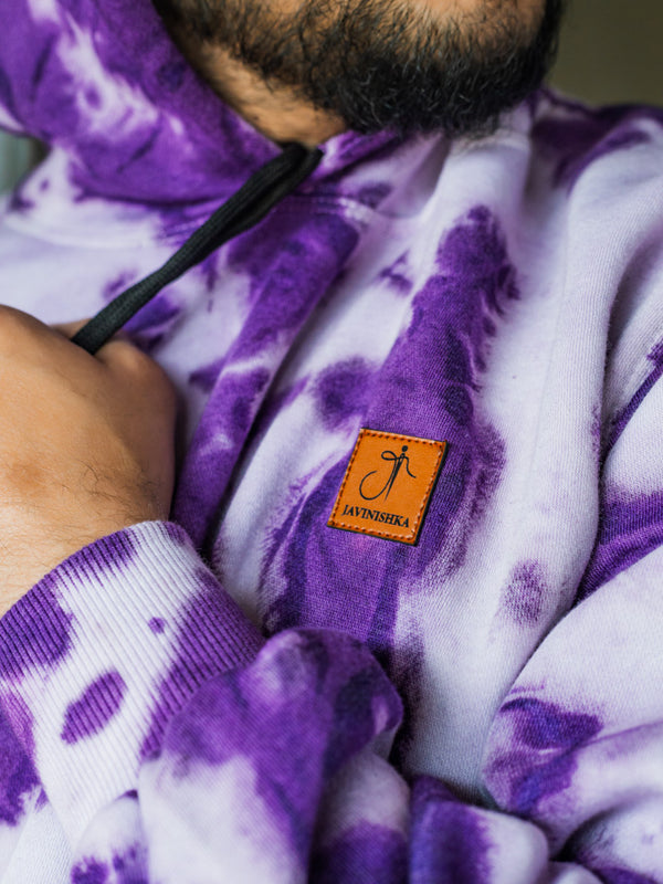 Purple & Lavender Premium Tie-Dye Unisex Hoodie