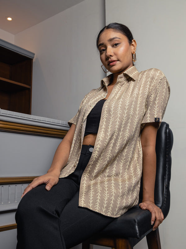 Vertical Branches Premium Rayon Slim Fit Unisex Shirt