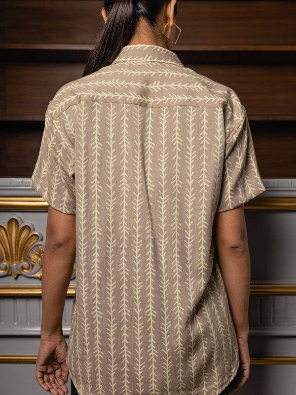 Vertical Branches Premium Rayon Slim Fit Unisex Shirt