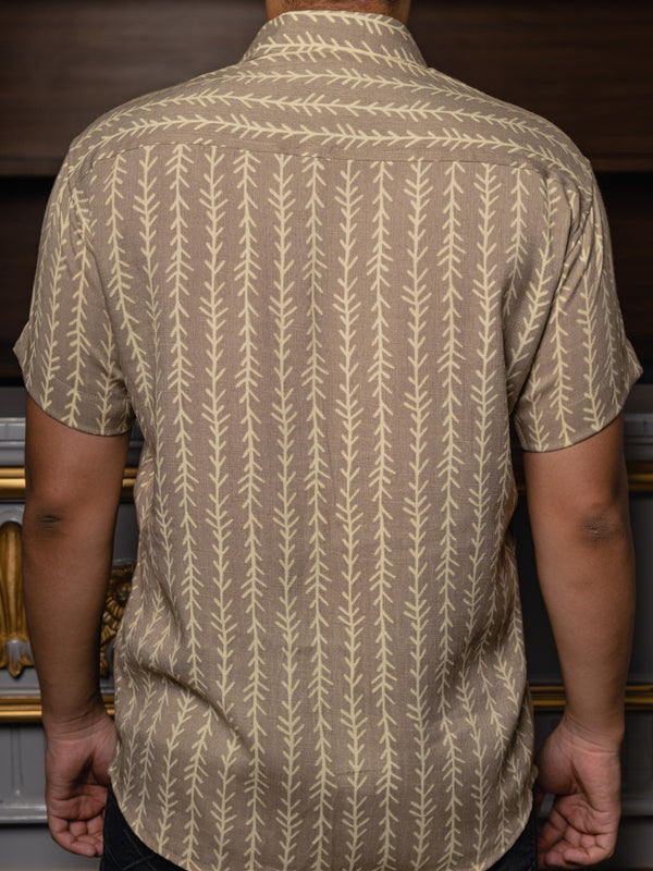 Vertical Branches Premium Rayon Slim Fit Unisex Shirt