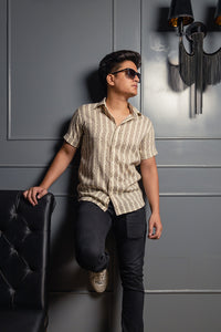 Geometrical Stripes Premium Rayon Slim Fit Unisex Shirt