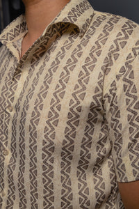 Geometrical Stripes Premium Rayon Slim Fit Unisex Shirt