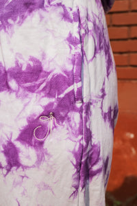 Lavender Tie Dye Pure Cotton Warm Unisex Hoodie & Jogger Co-ord Set