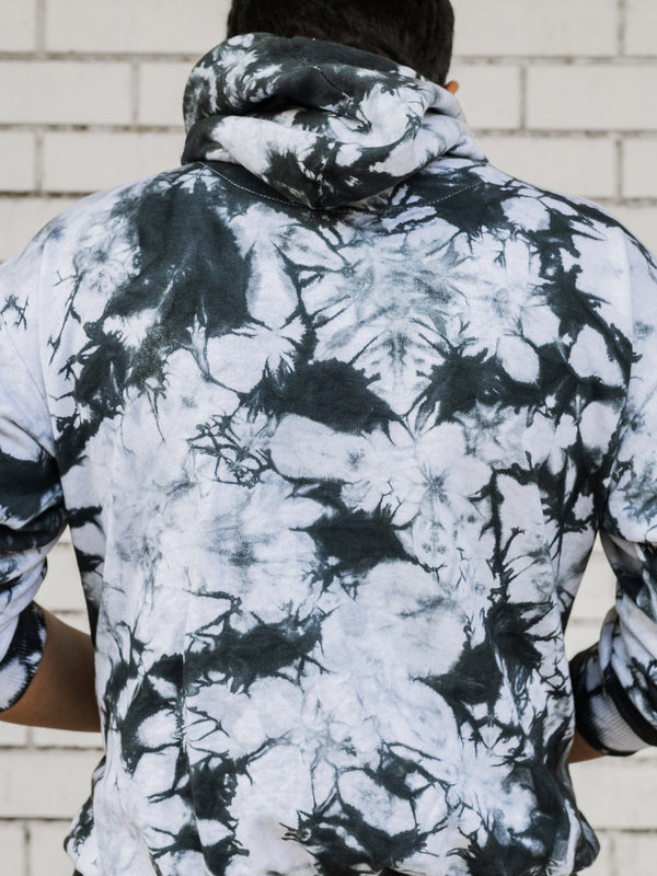 Black Tie Dye Pure Cotton Warm Unisex Hoodie