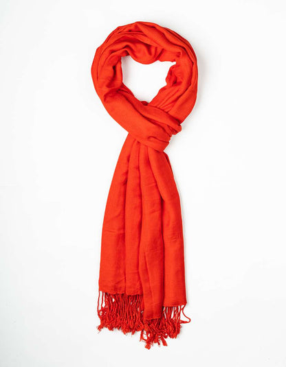 Red Unisex Premium Rayon Full Length Stole