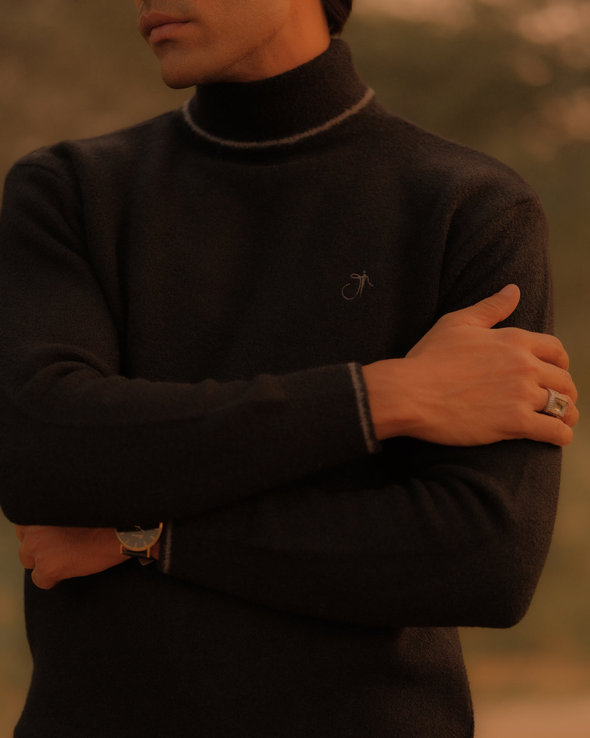 Black Premium HareWool TurtleNeck Sweater